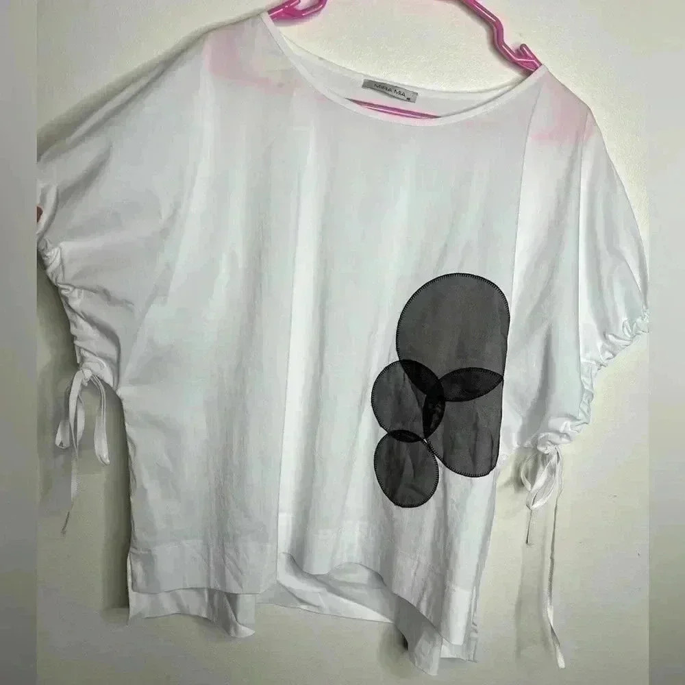 Mira Mia Cotton Blend Blouse Size 46